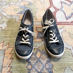 Josef Seibel Leather Blue Tennis Shoe